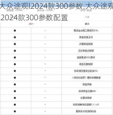 大众途观l2024款300参数,大众途观l2024款300参数配置