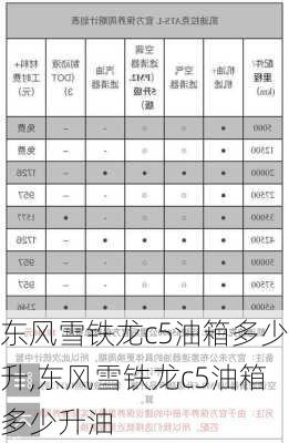 东风雪铁龙c5油箱多少升,东风雪铁龙c5油箱多少升油