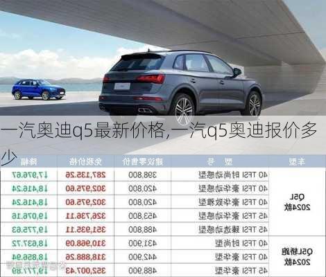 一汽奥迪q5最新价格,一汽q5奥迪报价多少