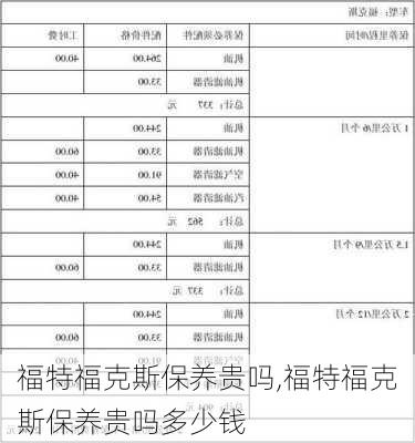 福特福克斯保养贵吗,福特福克斯保养贵吗多少钱