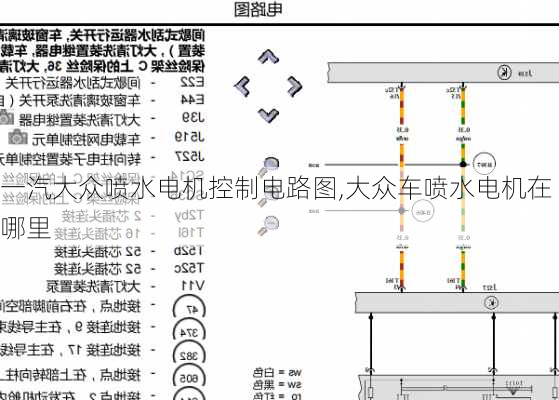 一汽大众喷水电机控制电路图,大众车喷水电机在哪里