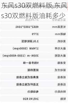 东风s30双燃料版,东风s30双燃料版油耗多少