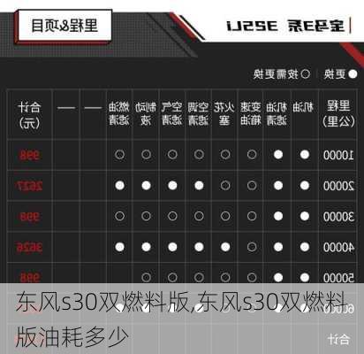 东风s30双燃料版,东风s30双燃料版油耗多少