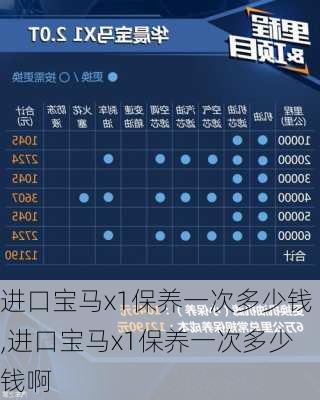 进口宝马x1保养一次多少钱,进口宝马x1保养一次多少钱啊