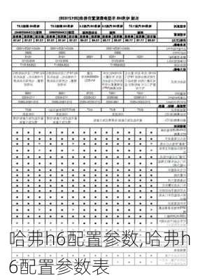 哈弗h6配置参数,哈弗h6配置参数表