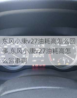 东风小康v27油耗高怎么回事,东风小康v27油耗高怎么回事啊