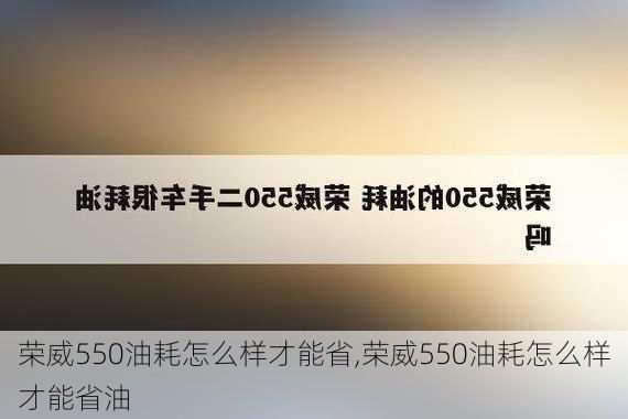 荣威550油耗怎么样才能省,荣威550油耗怎么样才能省油