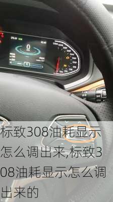 标致308油耗显示怎么调出来,标致308油耗显示怎么调出来的