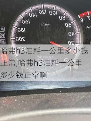 哈弗h3油耗一公里多少钱正常,哈弗h3油耗一公里多少钱正常啊