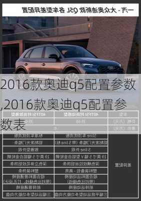 2016款奥迪q5配置参数,2016款奥迪q5配置参数表