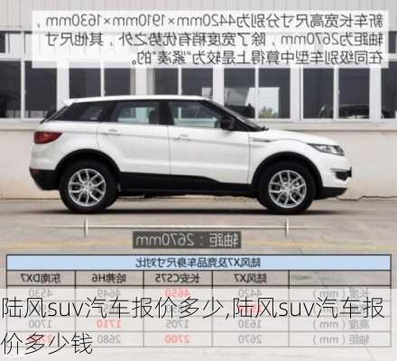 陆风suv汽车报价多少,陆风suv汽车报价多少钱