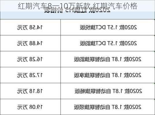 红期汽车8一10万新款,红期汽车价格