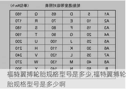 福特翼搏轮胎规格型号是多少,福特翼搏轮胎规格型号是多少啊