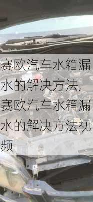 赛欧汽车水箱漏水的解决方法,赛欧汽车水箱漏水的解决方法视频