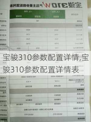 宝骏310参数配置详情,宝骏310参数配置详情表