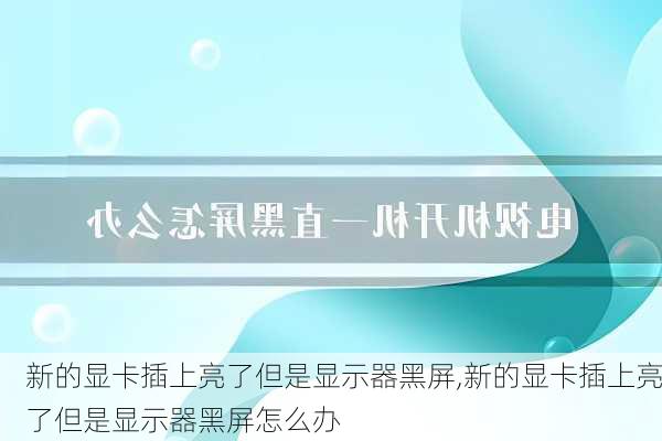 新的显卡插上亮了但是显示器黑屏,新的显卡插上亮了但是显示器黑屏怎么办