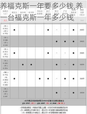 养福克斯一年要多少钱,养一台福克斯一年多少钱