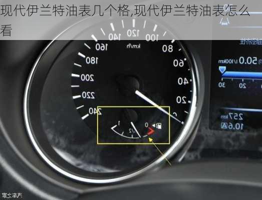 现代伊兰特油表几个格,现代伊兰特油表怎么看