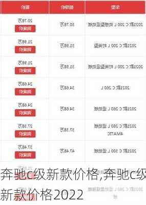 奔驰c级新款价格,奔驰c级新款价格2022