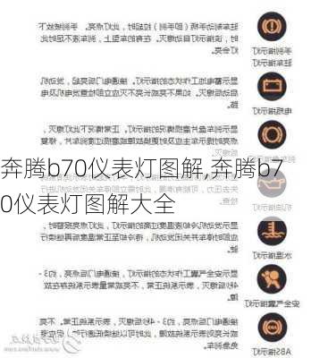 奔腾b70仪表灯图解,奔腾b70仪表灯图解大全