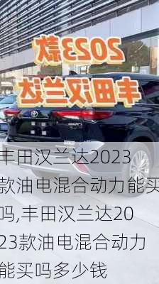 丰田汉兰达2023款油电混合动力能买吗,丰田汉兰达2023款油电混合动力能买吗多少钱