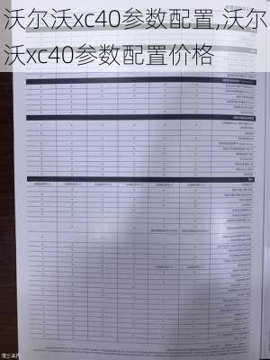 沃尔沃xc40参数配置,沃尔沃xc40参数配置价格