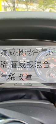 骊威报混合气过稀,骊威报混合气稀故障