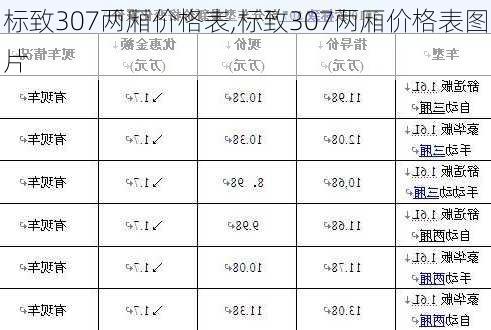 标致307两厢价格表,标致307两厢价格表图片