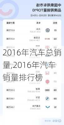 2016年汽车总销量,2016年汽车销量排行榜