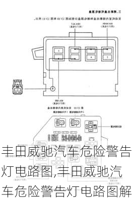 丰田威驰汽车危险警告灯电路图,丰田威驰汽车危险警告灯电路图解