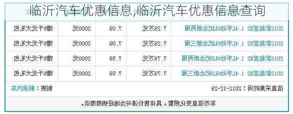 临沂汽车优惠信息,临沂汽车优惠信息查询