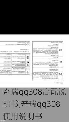 奇瑞qq308高配说明书,奇瑞qq308使用说明书