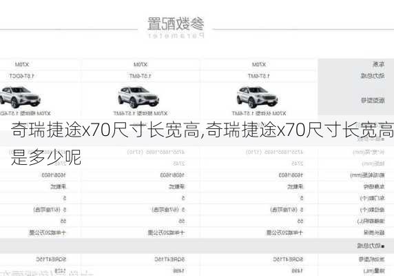 奇瑞捷途x70尺寸长宽高,奇瑞捷途x70尺寸长宽高是多少呢