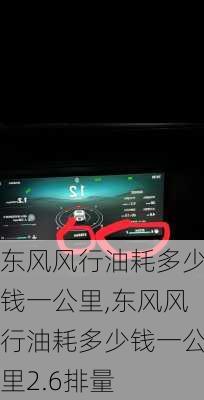东风风行油耗多少钱一公里,东风风行油耗多少钱一公里2.6排量