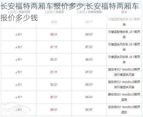 长安福特两厢车报价多少,长安福特两厢车报价多少钱