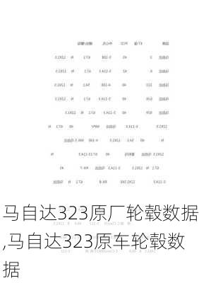 马自达323原厂轮毂数据,马自达323原车轮毂数据