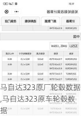 马自达323原厂轮毂数据,马自达323原车轮毂数据