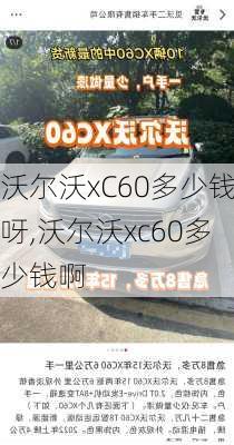 沃尔沃xC60多少钱呀,沃尔沃xc60多少钱啊