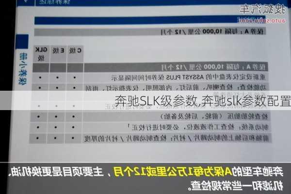 奔驰SLK级参数,奔驰slk参数配置