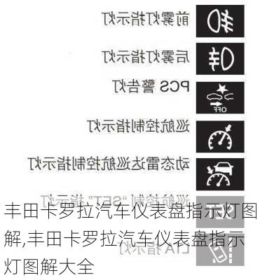 丰田卡罗拉汽车仪表盘指示灯图解,丰田卡罗拉汽车仪表盘指示灯图解大全