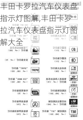 丰田卡罗拉汽车仪表盘指示灯图解,丰田卡罗拉汽车仪表盘指示灯图解大全