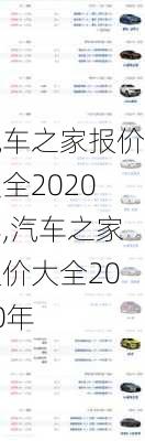 汽车之家报价大全2020年,汽车之家报价大全2020年