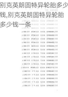 别克英朗固特异轮胎多少钱,别克英朗固特异轮胎多少钱一条