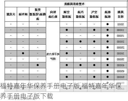 福特嘉年华保养手册电子版,福特嘉年华保养手册电子版下载