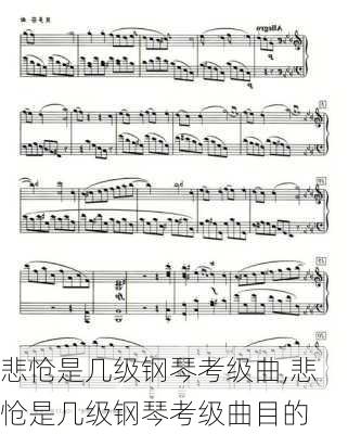 悲怆是几级钢琴考级曲,悲怆是几级钢琴考级曲目的