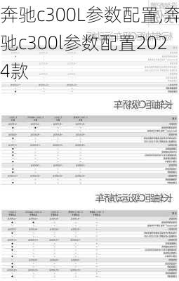 奔驰c300L参数配置,奔驰c300l参数配置2024款