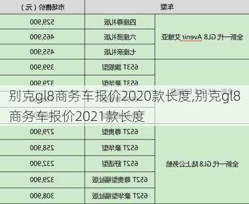 别克gl8商务车报价2020款长度,别克gl8商务车报价2021款长度