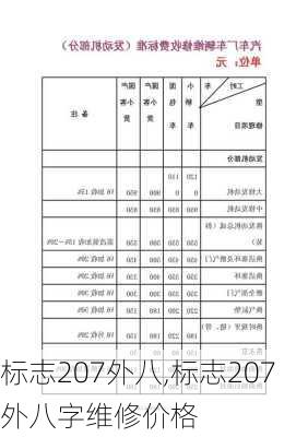 标志207外八,标志207外八字维修价格