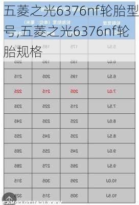 五菱之光6376nf轮胎型号,五菱之光6376nf轮胎规格