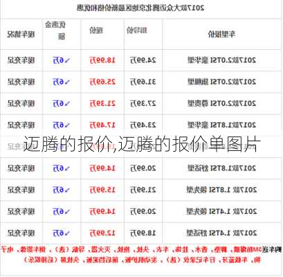 迈腾的报价,迈腾的报价单图片